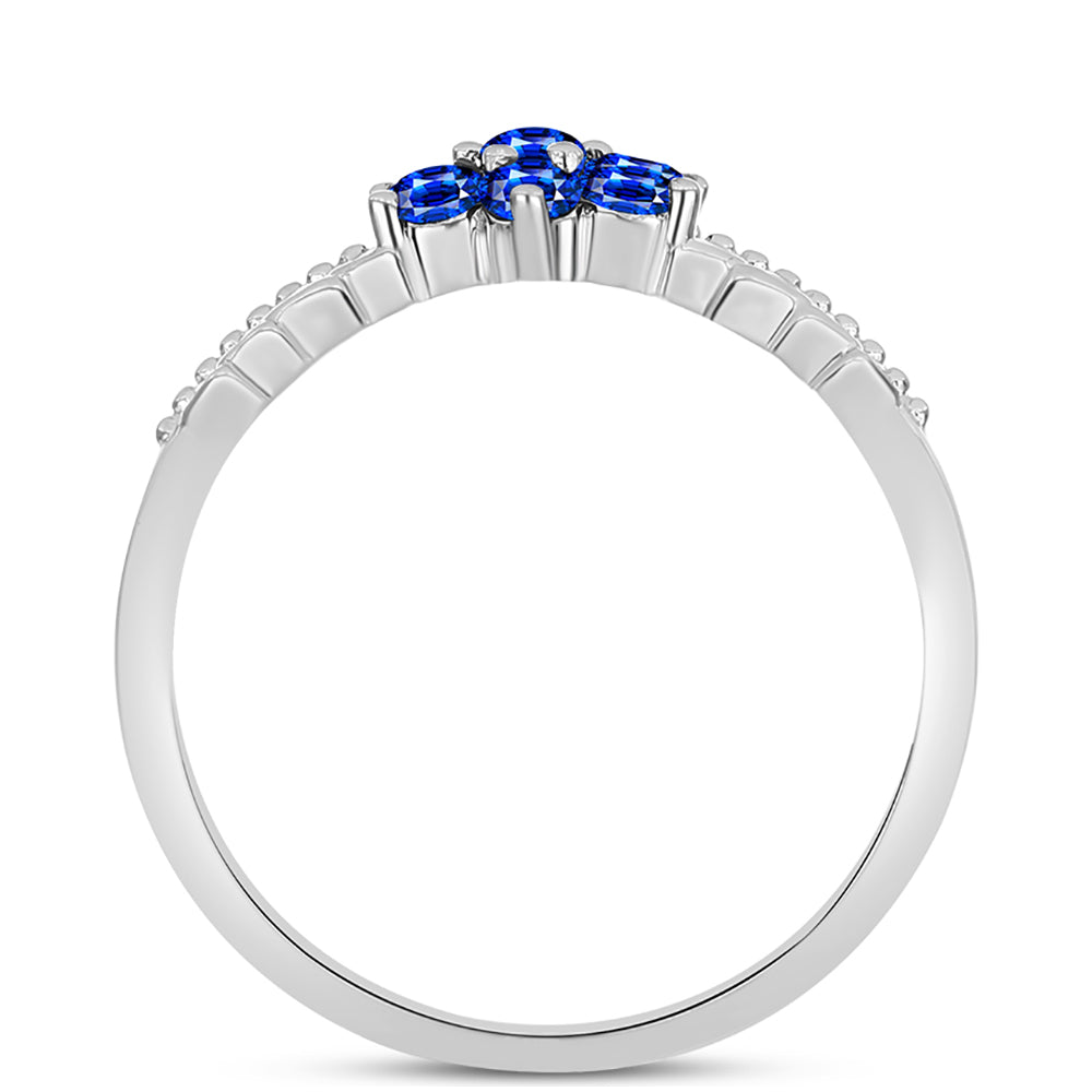 Anillo de Plata con Zafiro Azul Australiano 2 