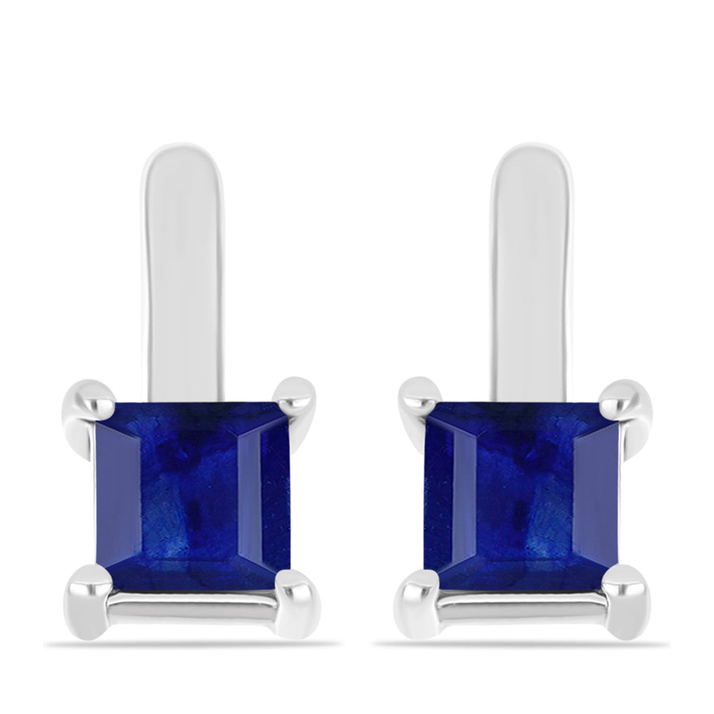 Pendientes de Plata con Zafiro Azul Australiano