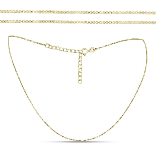 Cadena de Plata Bañada en Oro