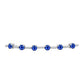 Pulsera de Plata con Zafiro Azul Australiano y Topacio Blanco