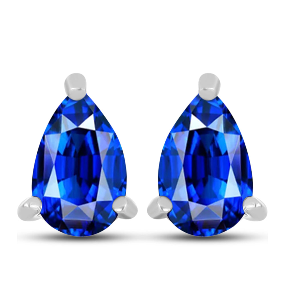 Pendientes de Plata con Zafiro Azul Australiano