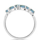 Anillo de Plata con Labradorita y Topacio Blanco