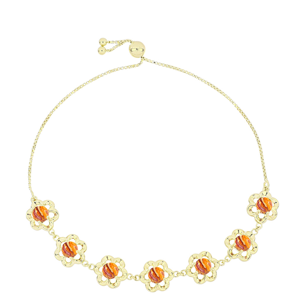 Pulsera de Plata Bañada en Oro con Jaspe Garra de León 1 