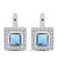 Pendientes de Plata con Labradorita y Topacio Blanco