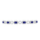 Pulsera de Plata con Zafiro Azul Australiano y Topacio Blanco