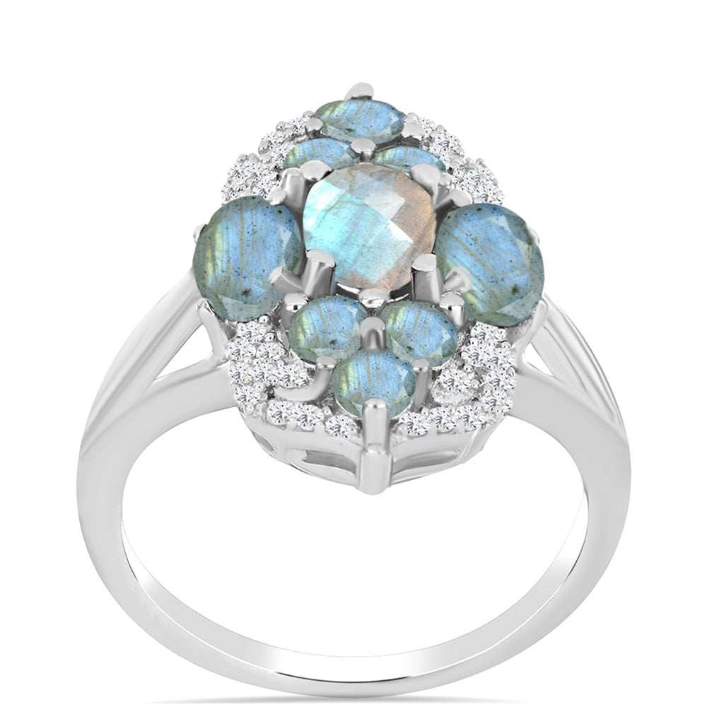 Anillo de Plata con Labradorita