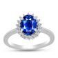 Anillo de Plata con Zafiro Azul Australiano y Topacio Blanco