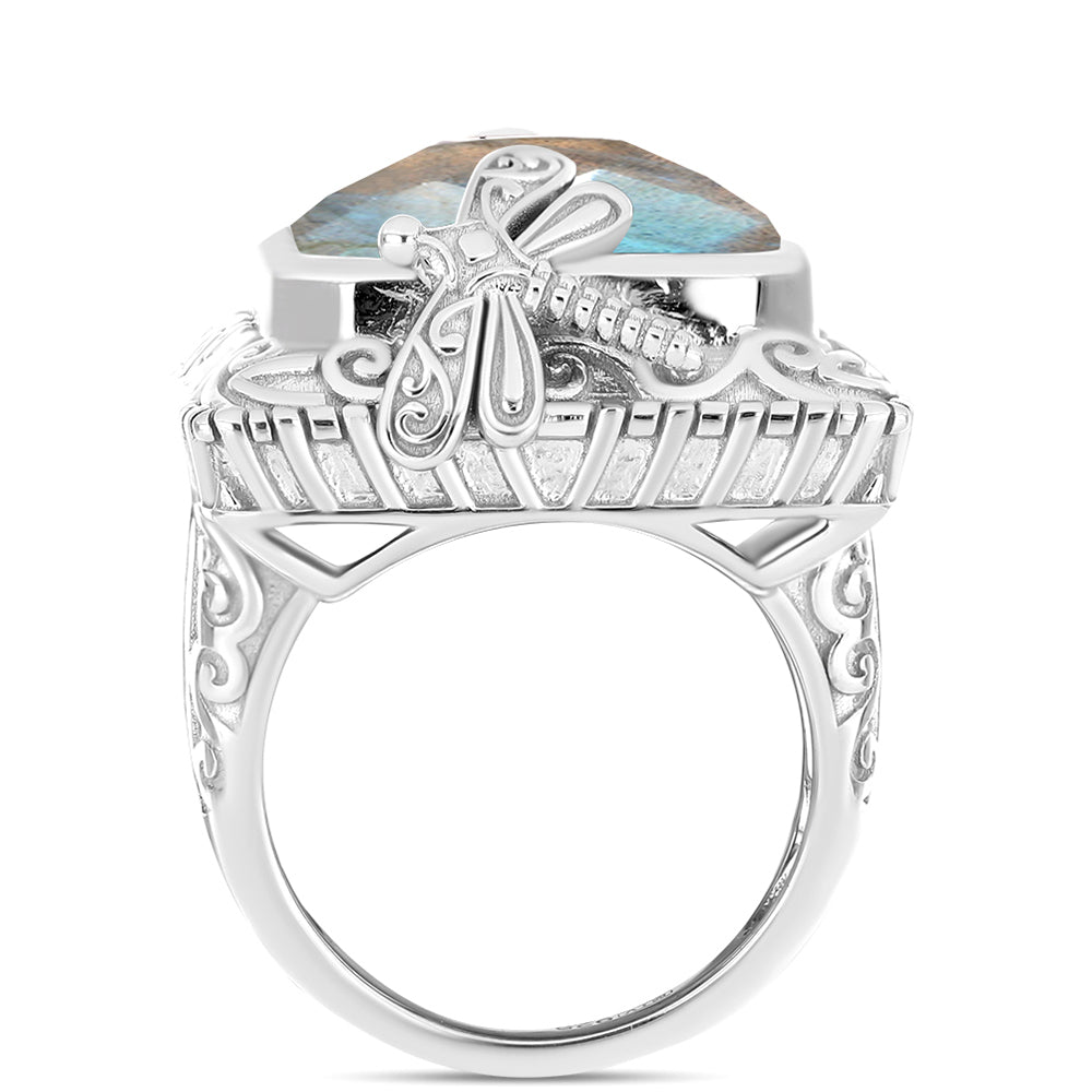 Anillo de Plata con Labradorita