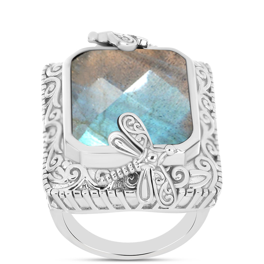 Anillo de Plata con Labradorita