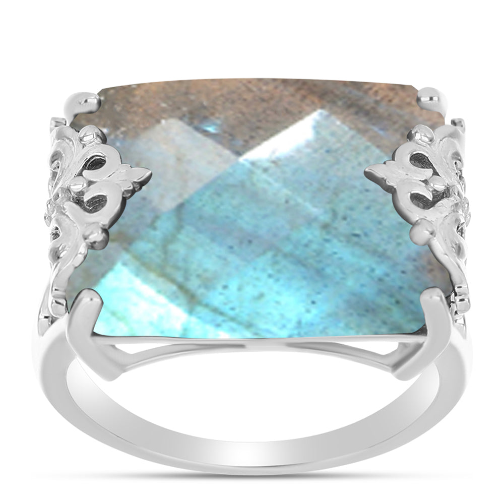 Anillo de Plata con Labradorita