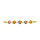 Pulsera de Plata Bañada en Oro con Jaspe Garra de León y Topacio Blanco