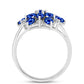 Anillo de Plata con Zafiro Azul Australiano y Topacio Blanco