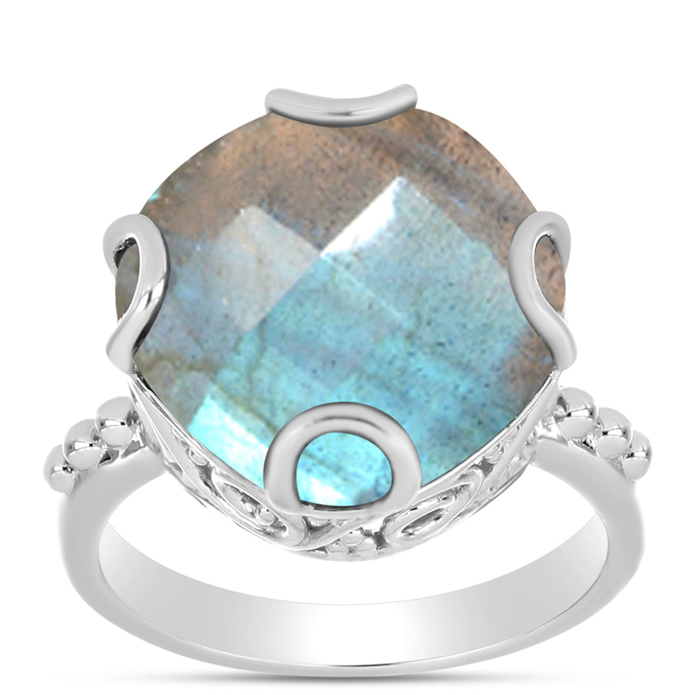 Anillo de Plata con Labradorita
