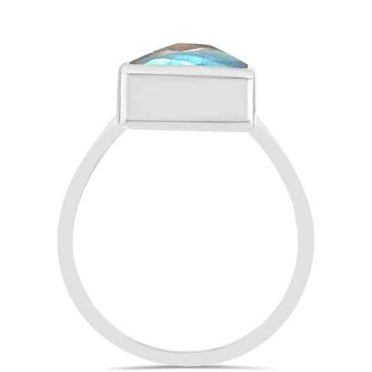 Anillo de Plata con Labradorita