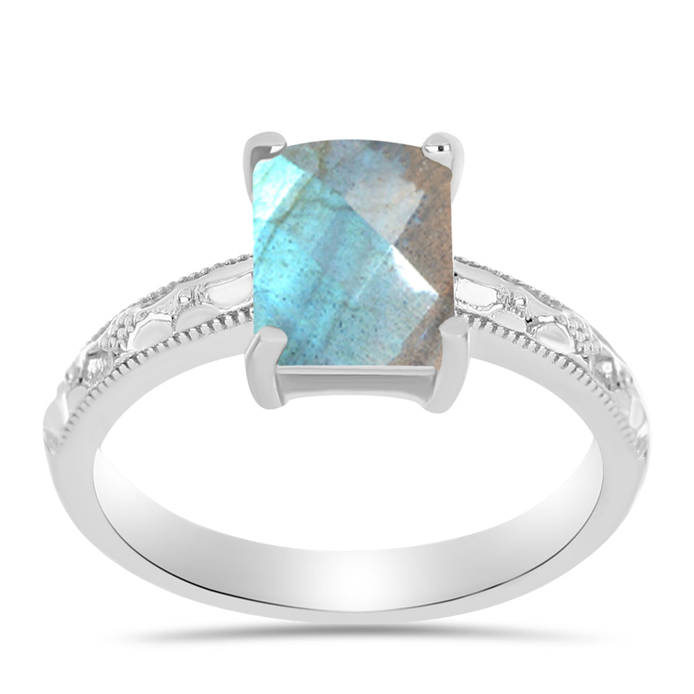 Anillo de Plata con Labradorita