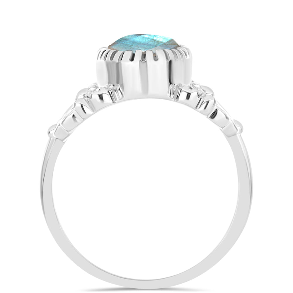 Anillo de Plata con Labradorita