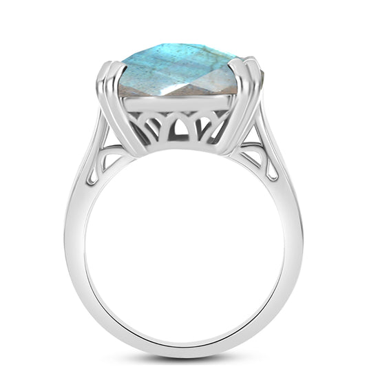Anillo de Plata con Labradorita