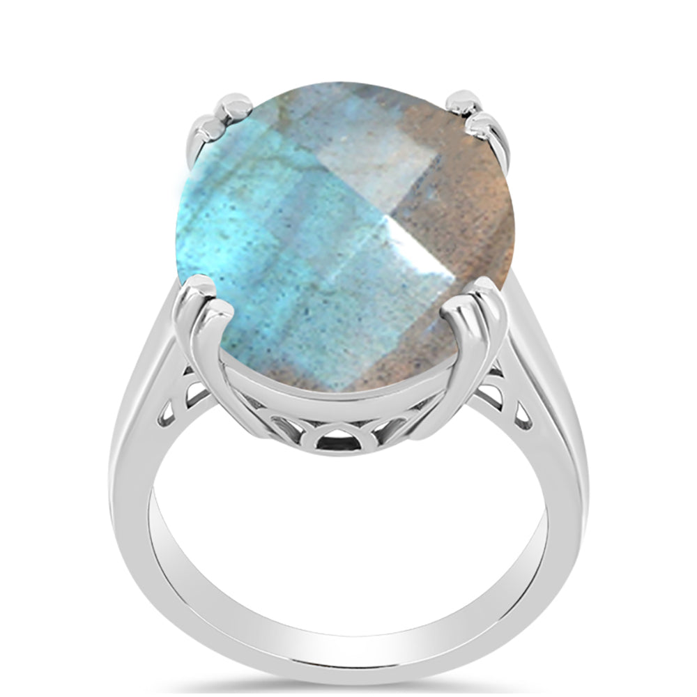 Anillo de Plata con Labradorita