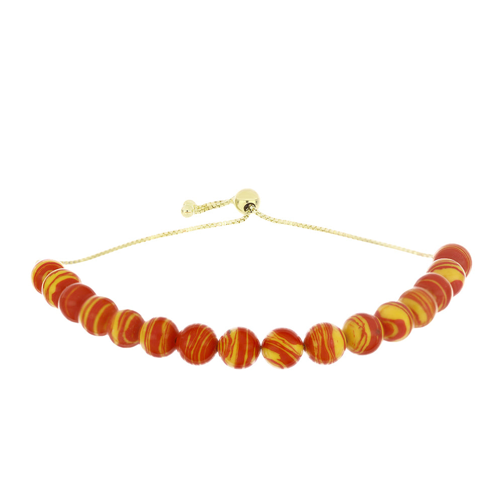 Pulsera de Plata Bañada en Oro con Jaspe Garra de León