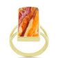 Anillo de Plata Bañada en Oro con Jaspe Garra de León