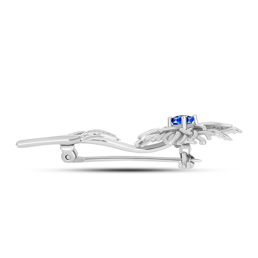 Broche de Plata con Zafiro Azul Australiano 2 