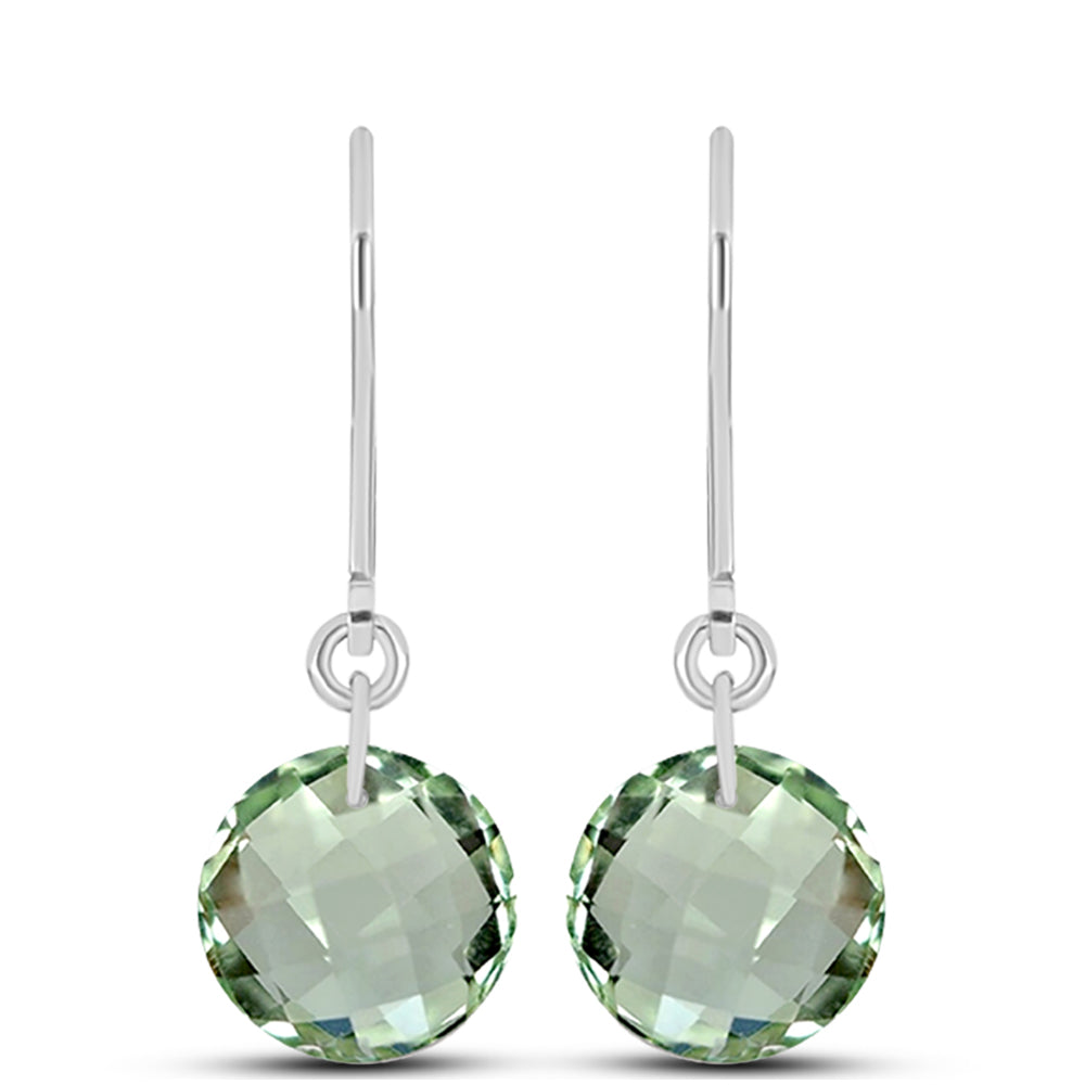 Pendientes de Plata con Amatista Verde