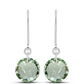 Pendientes de Plata con Amatista Verde