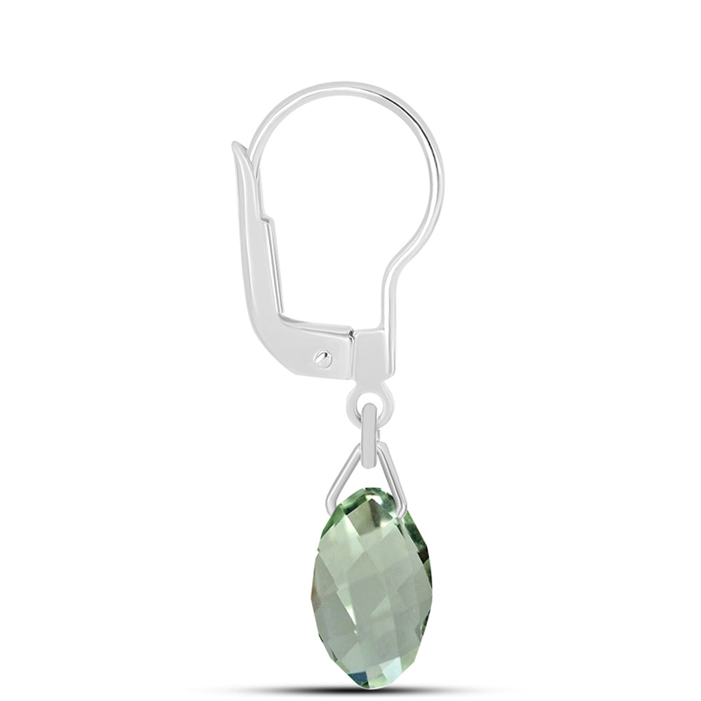 Pendientes de Plata con Amatista Verde 2 