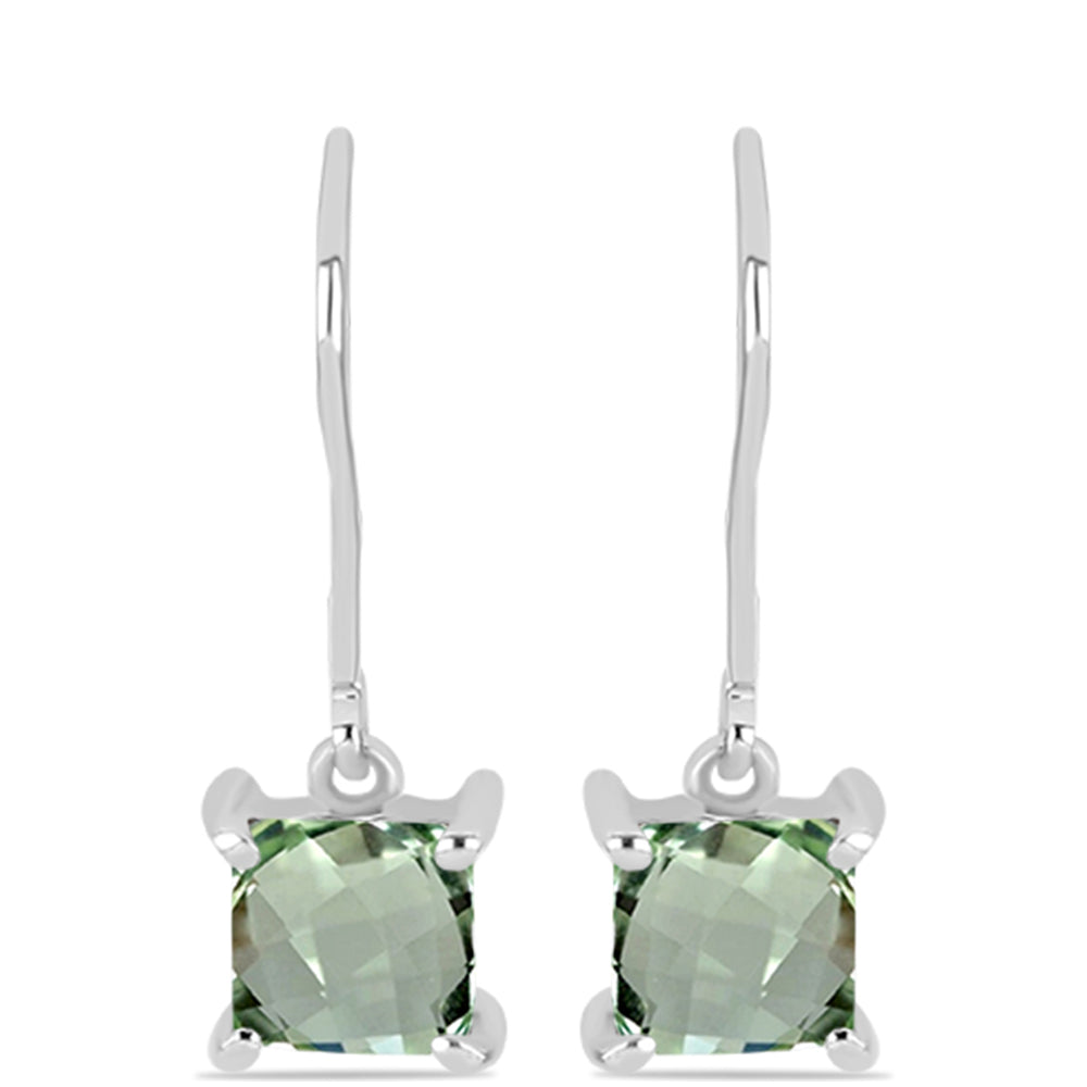 Pendientes de Plata con Amatista Verde 1 