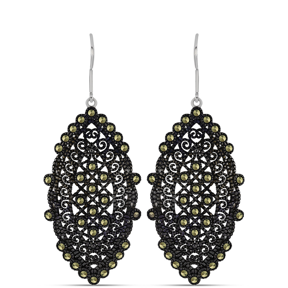 Pendientes de Plata con Marcasita de Austria 1 