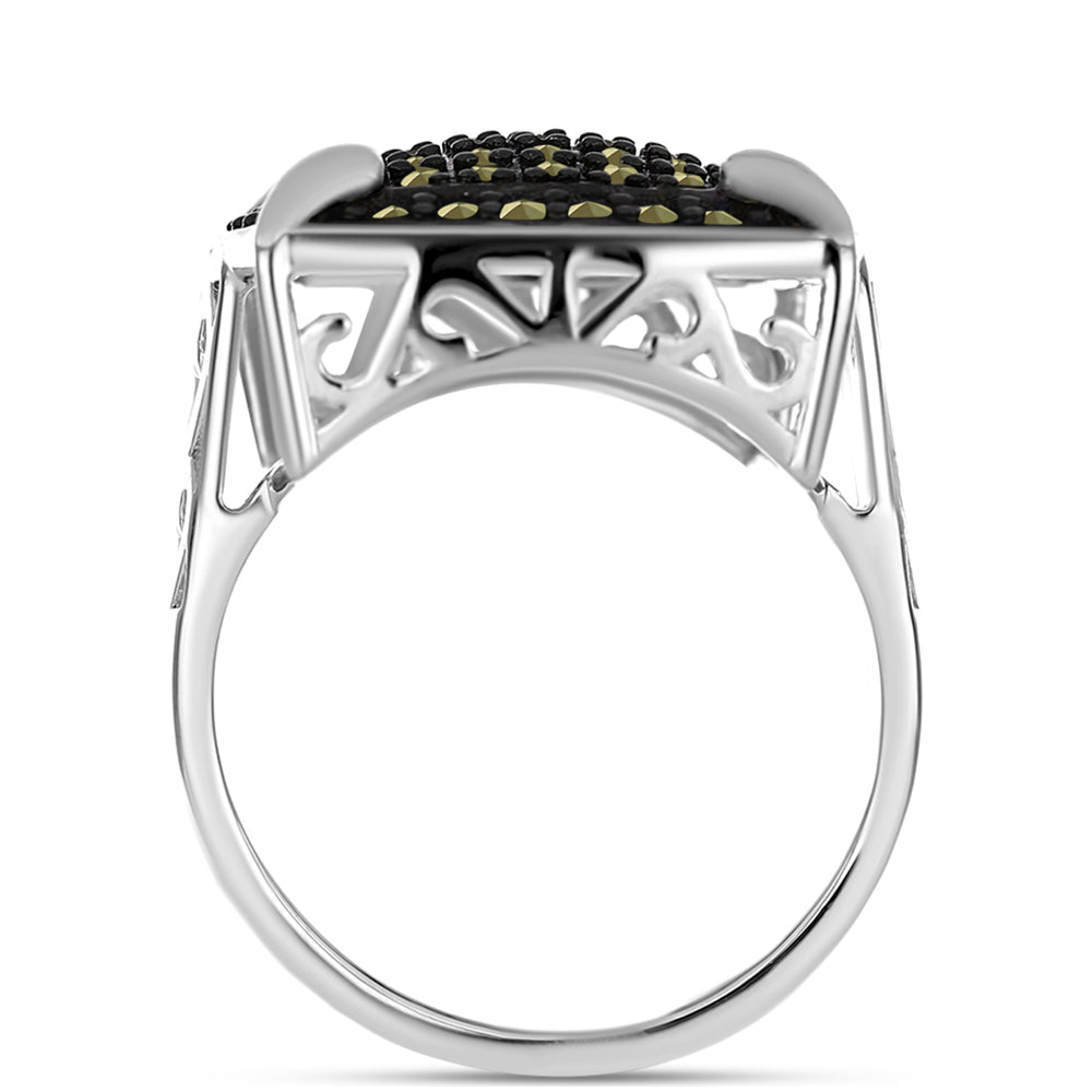 Anillo de Plata con Marcasita de Austria