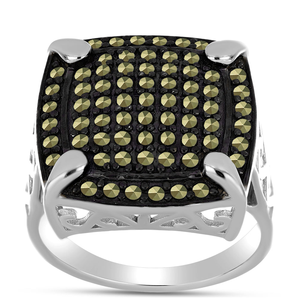 Anillo de Plata con Marcasita de Austria