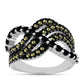 Anillo de Plata con Marcasita de Austria y Espinela Negra