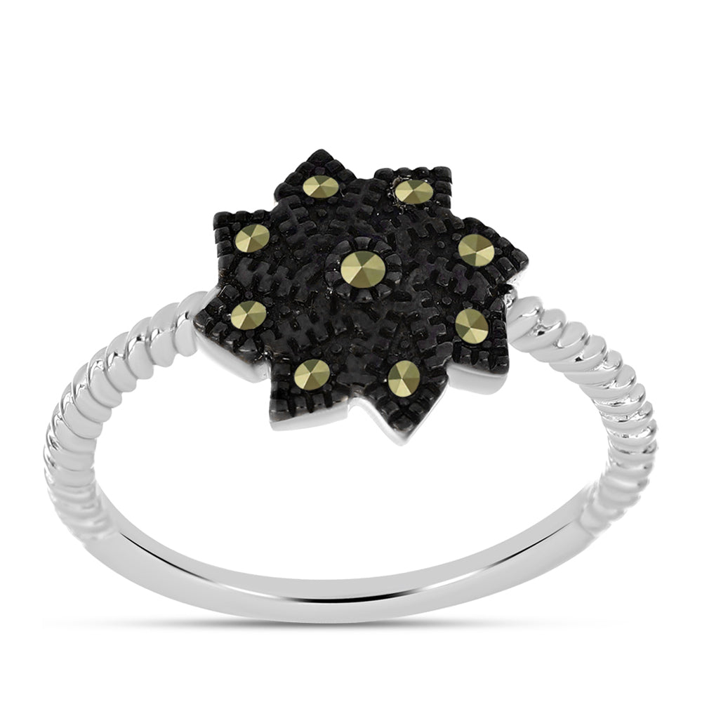 Anillo de Plata con Marcasita de Austria 3 