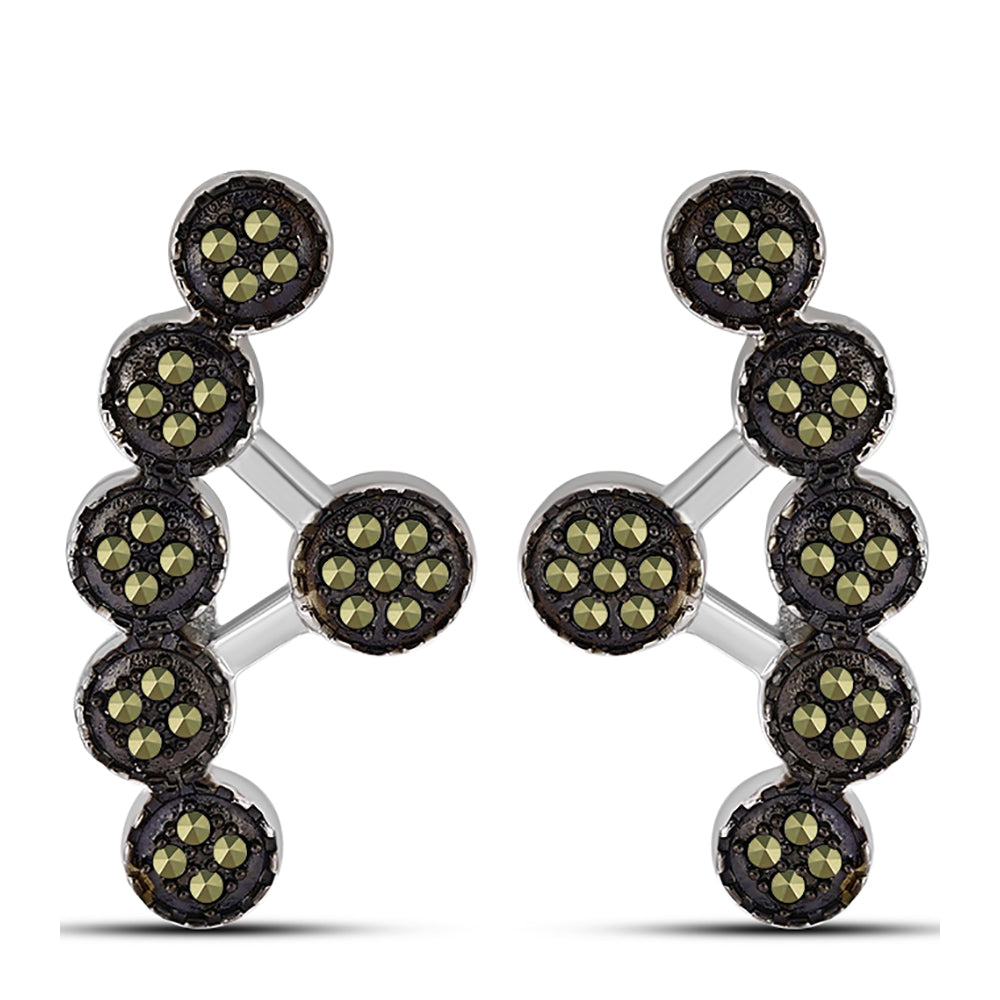 Pendientes de Plata con Marcasita de Austria 1 