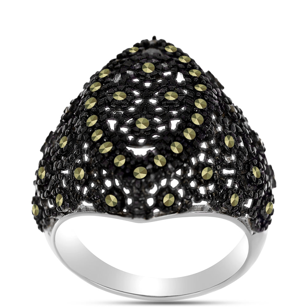 Anillo de Plata con Marcasita de Austria