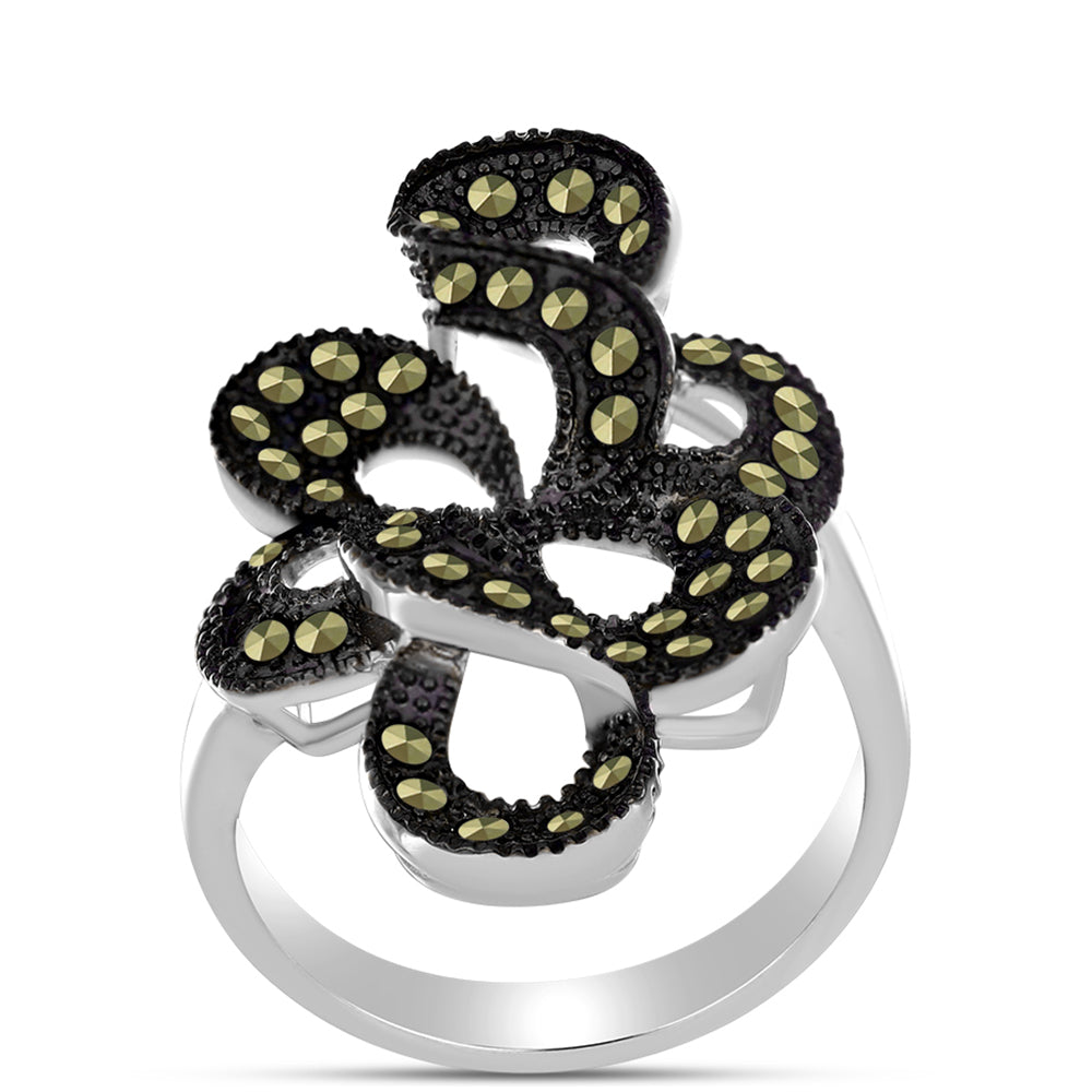 Anillo de Plata con Marcasita de Austria 3 