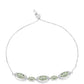Pulsera de Plata con Amatista Verde y Topacio Blanco