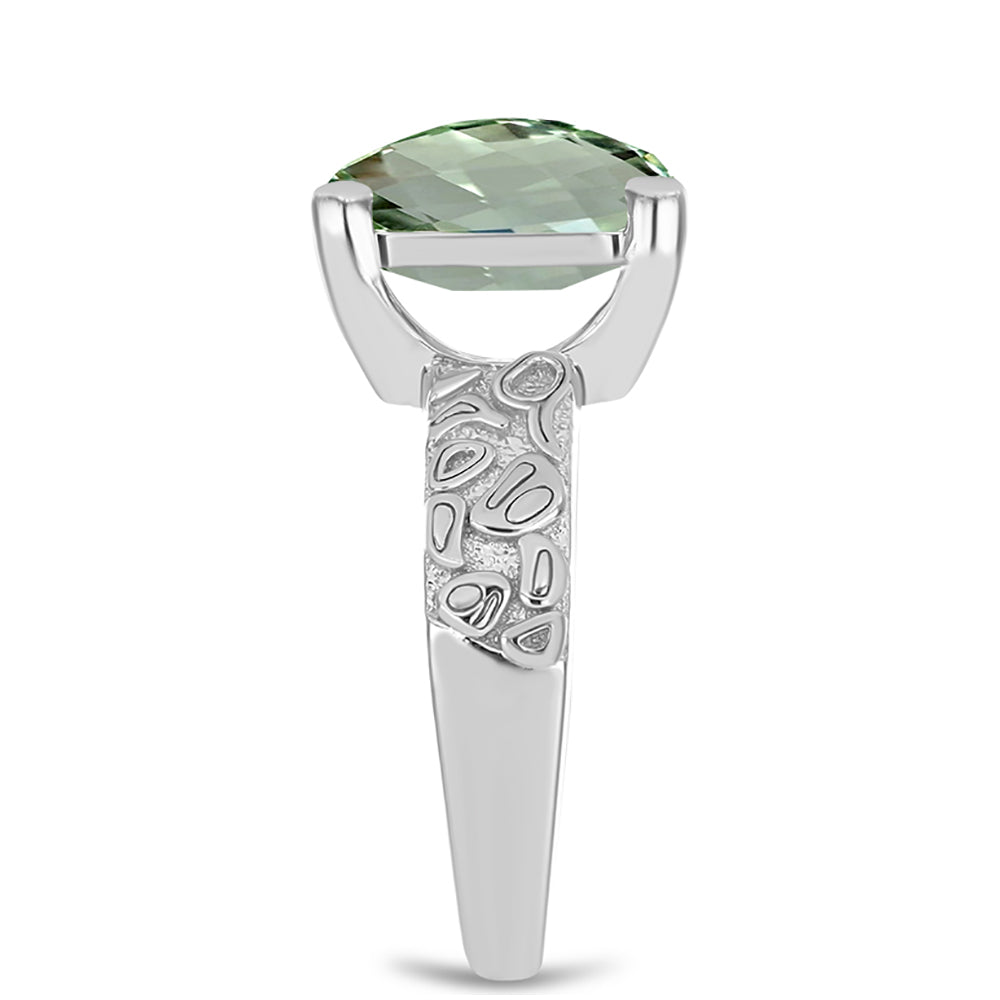 Anillo de Plata con Amatista Verde 4 