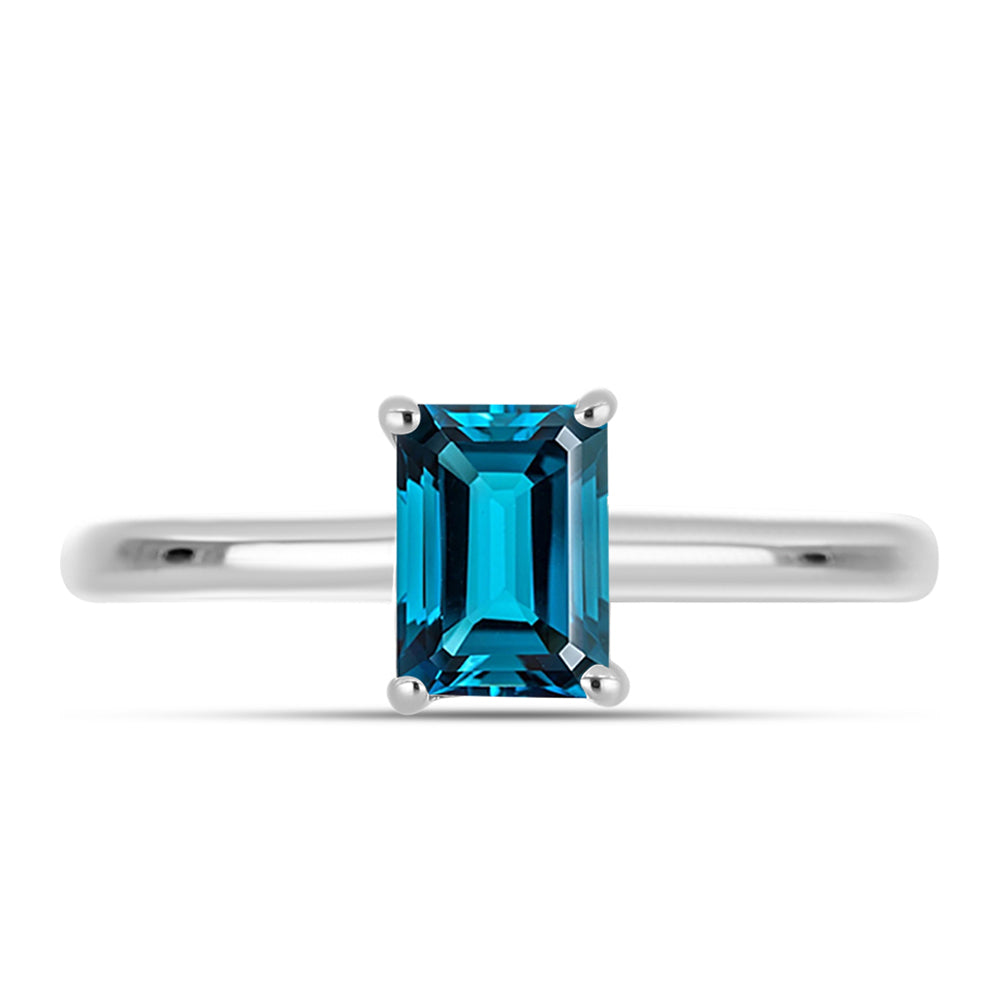 Anillo de Plata con Topacio Azul Londres 1 