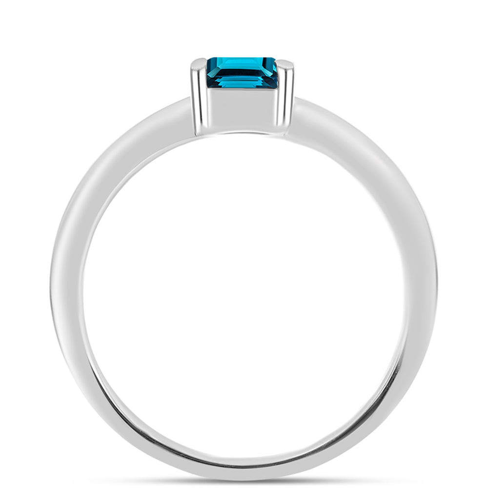 Anillo de Plata con Topacio Azul Londres 2 