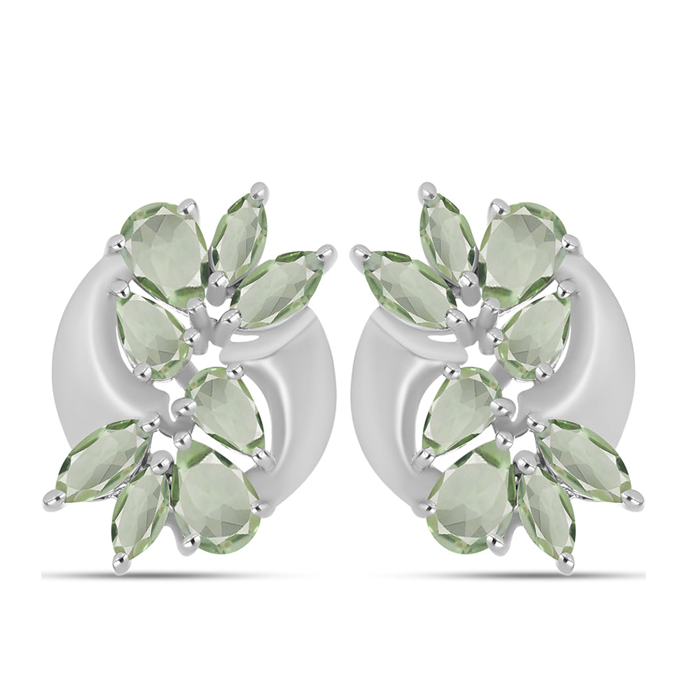 Pendientes de Plata con Amatista Verde 1 
