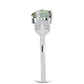 Anillo de Plata con Amatista Verde y Topacio Blanco