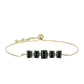 Pulsera de Plata Bañada en Oro con Ópalo negro medianoche Lega Dembi de Ëtiopía y Topacio Blanco
