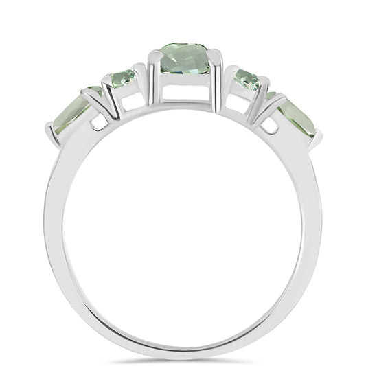 Anillo de Plata con Amatista Verde