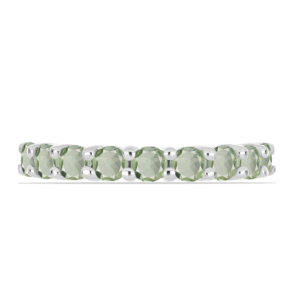 Anillo de Plata con Amatista Verde