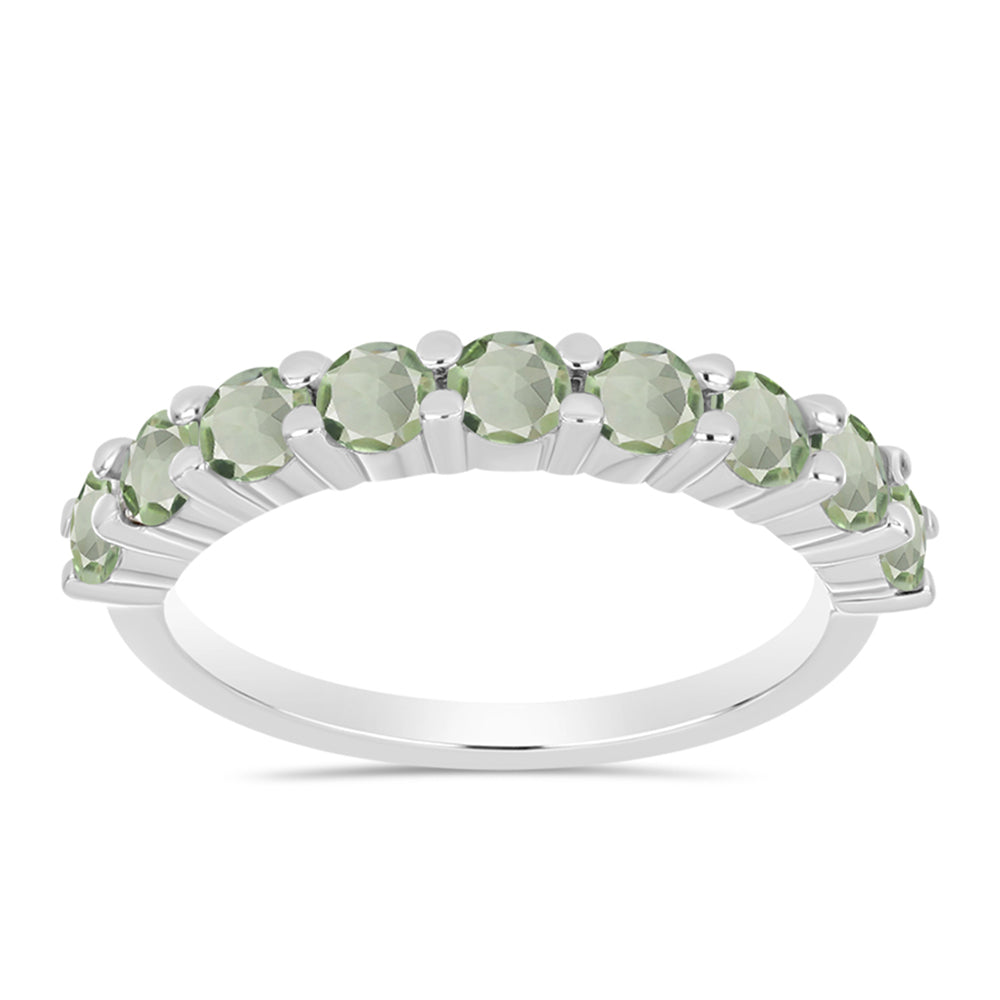 Anillo de Plata con Amatista Verde