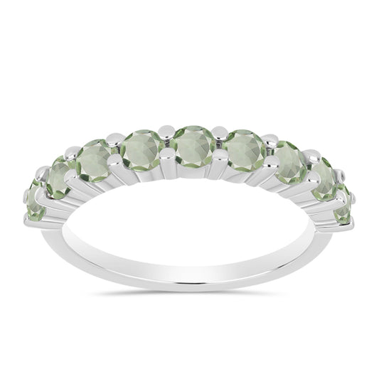 Anillo de Plata con Amatista Verde
