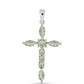 Cruz Colgante de Plata con Amatista Verde