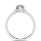 Anillo de Plata con Amatista Verde y Topacio Blanco